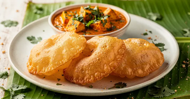 (3) Poori with Panner Curry