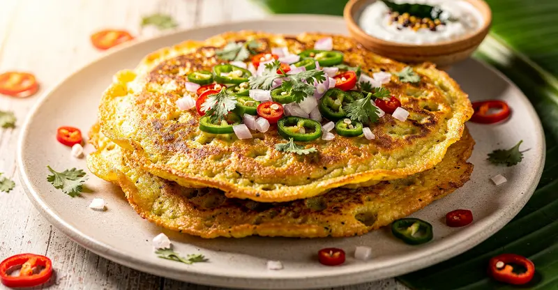 Chilly Spicy Uthappam (2 pieces)