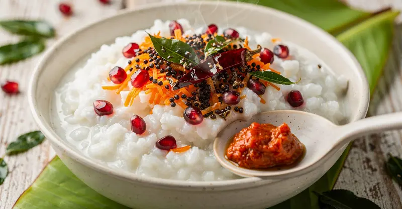 Curd Rice with Pickle