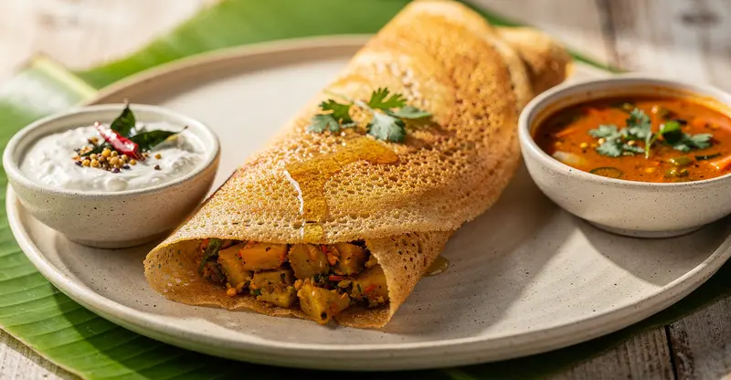 Ghee Millet Masala Dosa