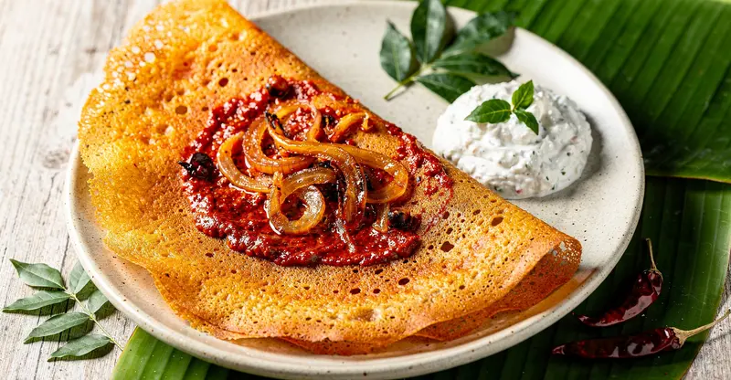 Guntur Karam Onion Dosa