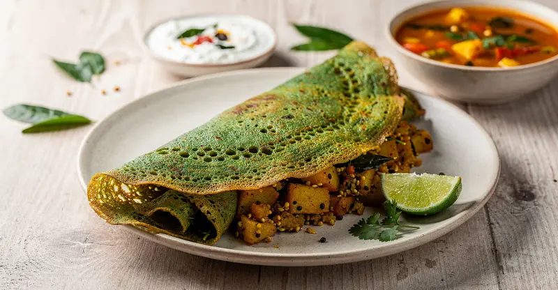 Spinach Masala Dosa